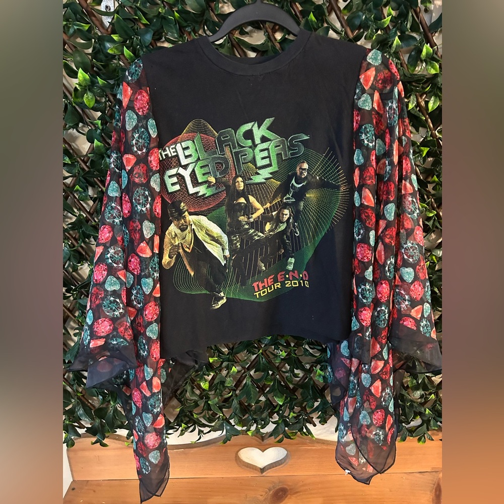 Upcycled, one of a kind, BLACK EYED PEAS  Music T Shirt